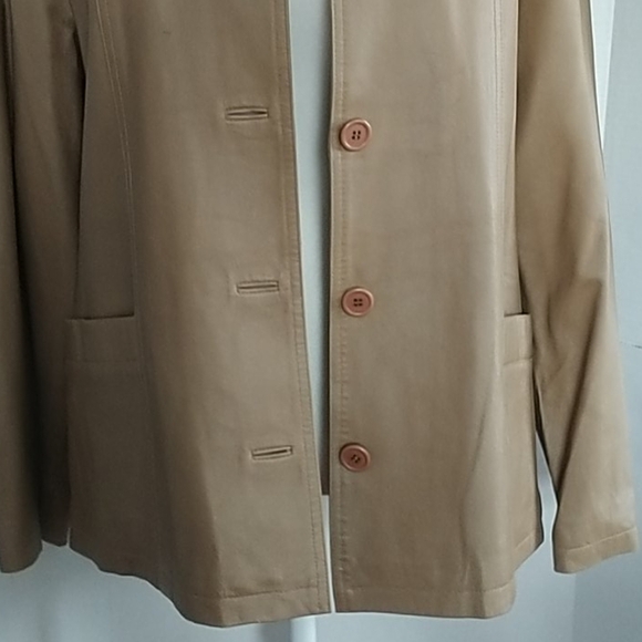 Nuage cGc Collection. Classic Tan Leather Jacket M - Picture 2 of 13
